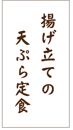 天ぷら定食